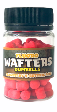 Плаваючі Бойли Fluoro Wafters, Cranberry N-Butyric Acid [Журавлина & Масляна Кислота], 8*10mm, 20гр