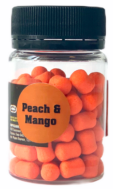 Плавающие Бойлы Fluoro Wafters, Peach & Mango [Персик & Манго], 8*10mm, 20гр