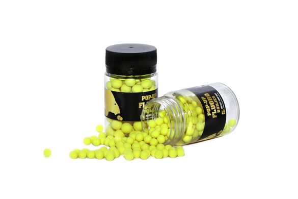 Бойлы Плавающие Fluoro Pop-Ups 6mm Pineapple & N-Butyric Acid [Ананас & Масляная Кислота], 6, 20гр, Yellow/Желтый