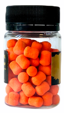 Плавающие Бойлы Fluoro Wafters, Squid Orange [Кальмар & Апельсин], 8*10mm, 20гр