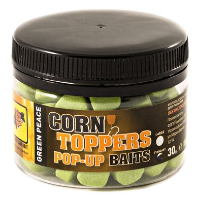 Плаваючі Насадки Corn Toppers Green Peas [Зелений Горошок], Standart, 30 гр
