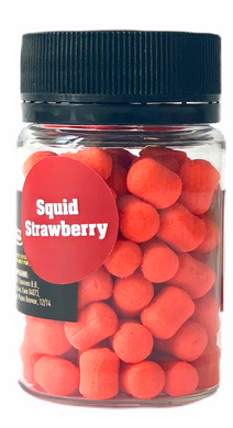 Плавающие Бойлы Fluoro Wafters, Squid-Strawberry [Кальмар & Клубника], 15 штук