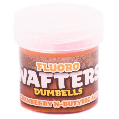 Плаваючі Бойли Fluoro Wafters, Cranberry N-Butyric Acid [Журавлина & Масляна Кислота], 15 штук